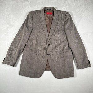 Hugo Boss Aamon Blazer Men Size 44R Two-Button Jacket Cotton Blend Made Slovenia